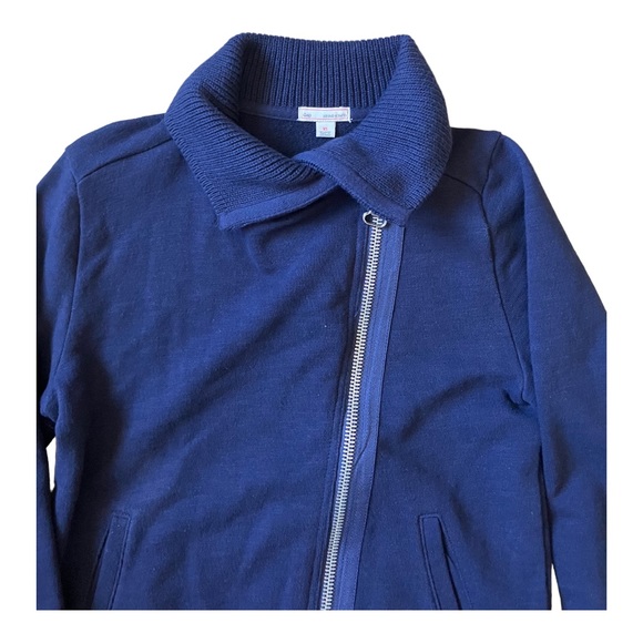 100% Cotton Gap Navy Zip-Up Sweater Women Size XS - Picture 3 of 8